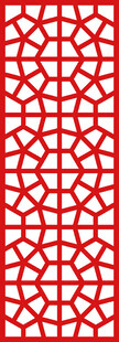 红色几何图案中式纹理