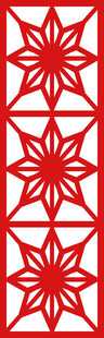 红色几何花纹图案