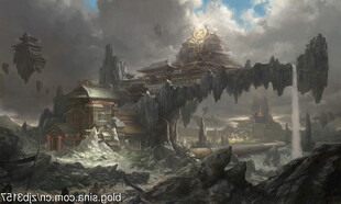 奇幻悬空城堡景观