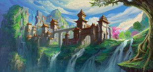 梦幻悬崖上的奇幻城堡