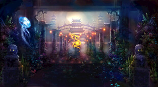 神秘奇幻的魔法森林入口