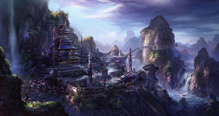 奇幻山水魔幻场景景观