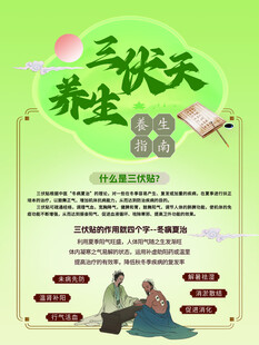 三伏贴养生海报
