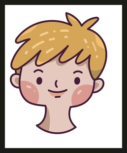 卡通金发小男孩头像