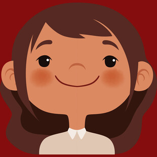 微笑女孩卡通头像