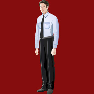 正装男士展示挺拔身姿