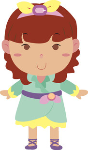 可爱卷发公主风小女孩
