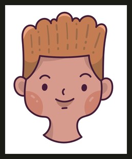 卡通风格男孩头像