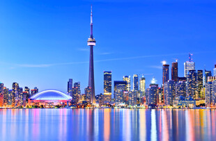 多伦多城市天际线美丽夜景