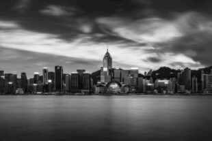 纽约城市天际线黑白景观