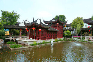 中式水乡红亭景观