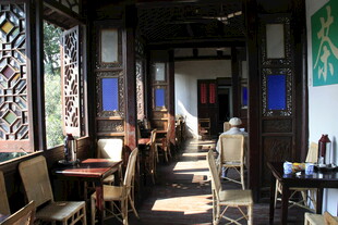 中式古雅茶室室内景致
