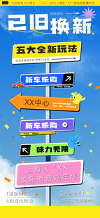 路牌指示牌活动海报