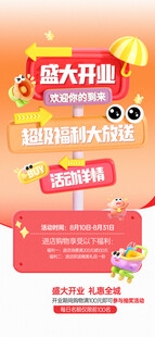 盛大开幕促销活动海报