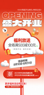 盛大开业促销活动海报
