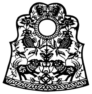 传统中式刺绣肚兜图案