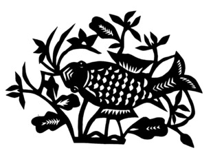 花鸟剪纸图案