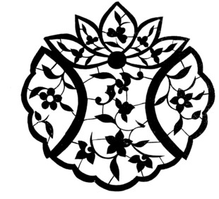 中式花卉镂空图案设计