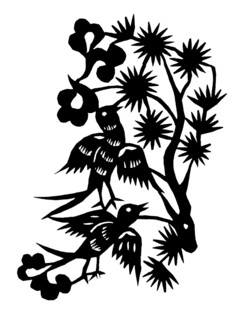 花鸟剪纸艺术图案