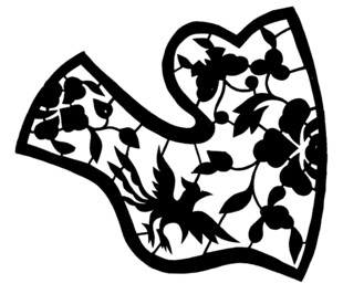 中式花鸟剪纸图案