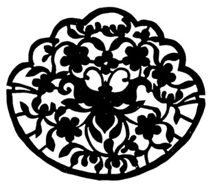 中式花卉鸟纹镂空图案