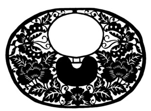 中式古典圆形镂空花纹图案