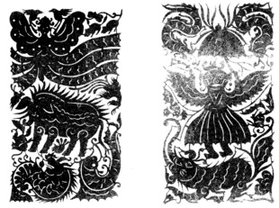黑白奇幻生物剪纸