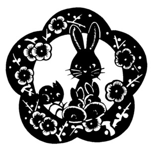 兔子剪纸图案