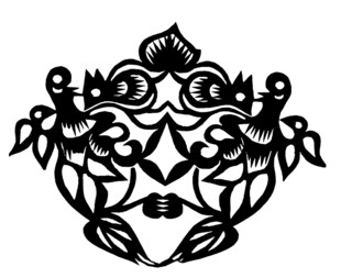 传统花卉图案剪纸艺术