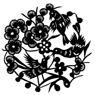 花鸟剪纸图案