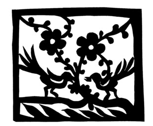 花鸟剪纸图案