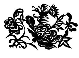 花鸟剪纸艺术图案