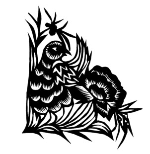 剪纸花鸟图