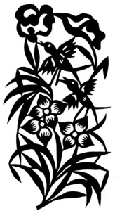 花卉植物剪纸图案
