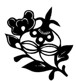 花卉枝叶剪纸图案