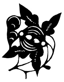 传统剪纸风花卉图案