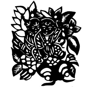传统剪纸艺术中的花卉图案