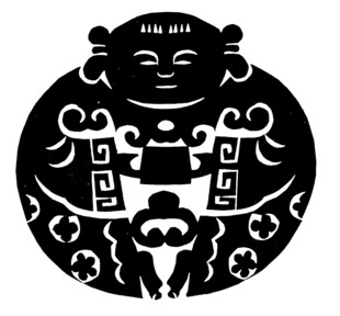 传统剪纸福娃图案