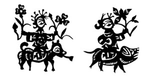 传统民俗剪纸艺术图案