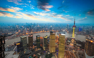 上海城市天际线壮丽景观