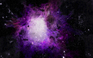 绚丽紫色星云宇宙景观