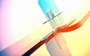 炫彩渐变立体几何图形