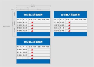 办公室人员去向牌