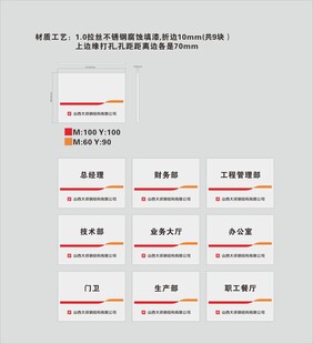 公司不锈钢门牌