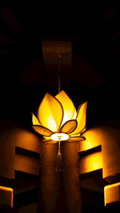 江西九江东林大佛金色莲花灯