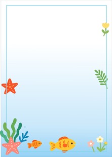 海洋风清新边框背景图