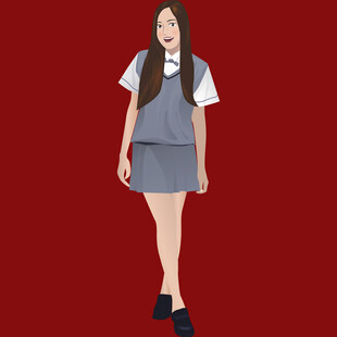 青春少女学生制服穿搭展示