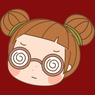 戴眼镜的双马尾卡通女孩