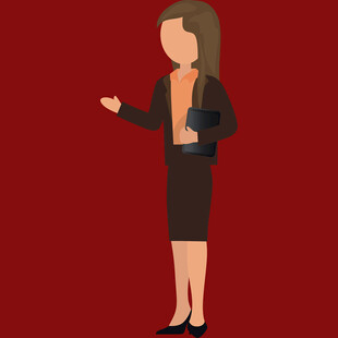 商务女士展示姿态