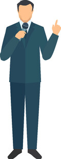商务男士手势示意